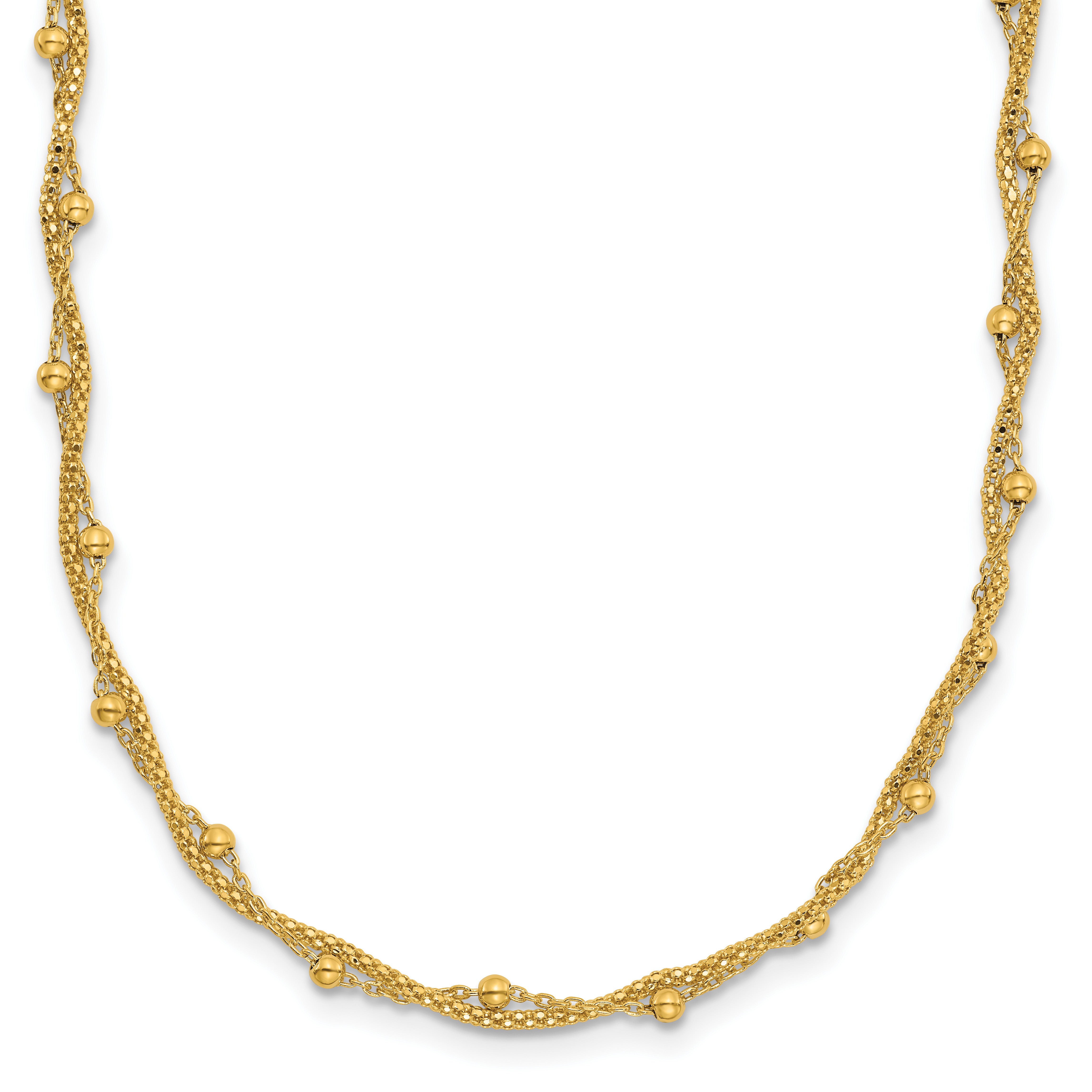 14K Yellow Gold Twisted Necklace Main image