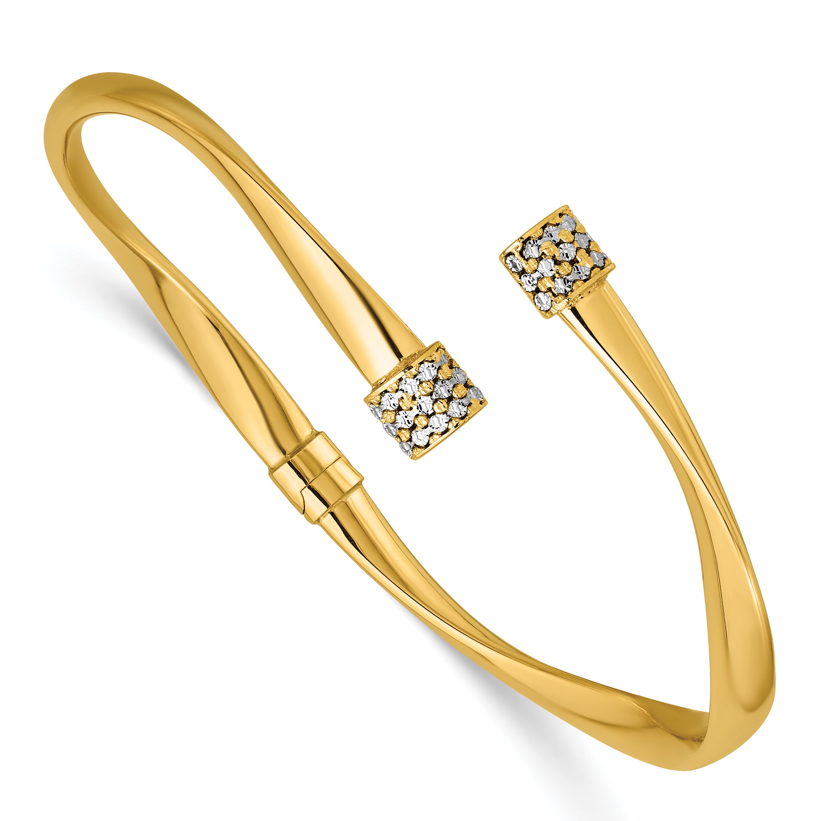 14K Yellow Gold Polished Cuff Bracelet Main image