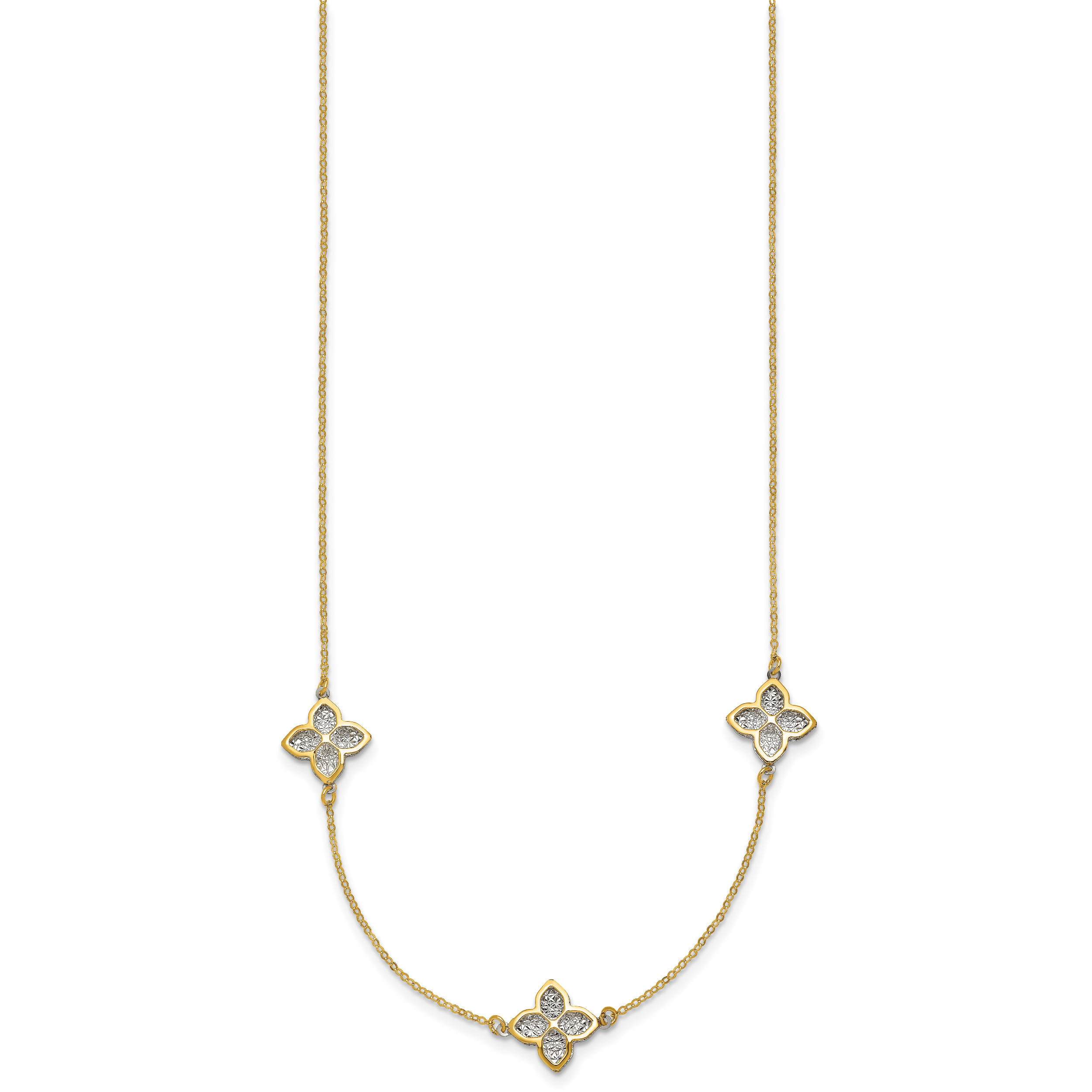 14K Yellow Gold Cable Chain Necklace, 18 in