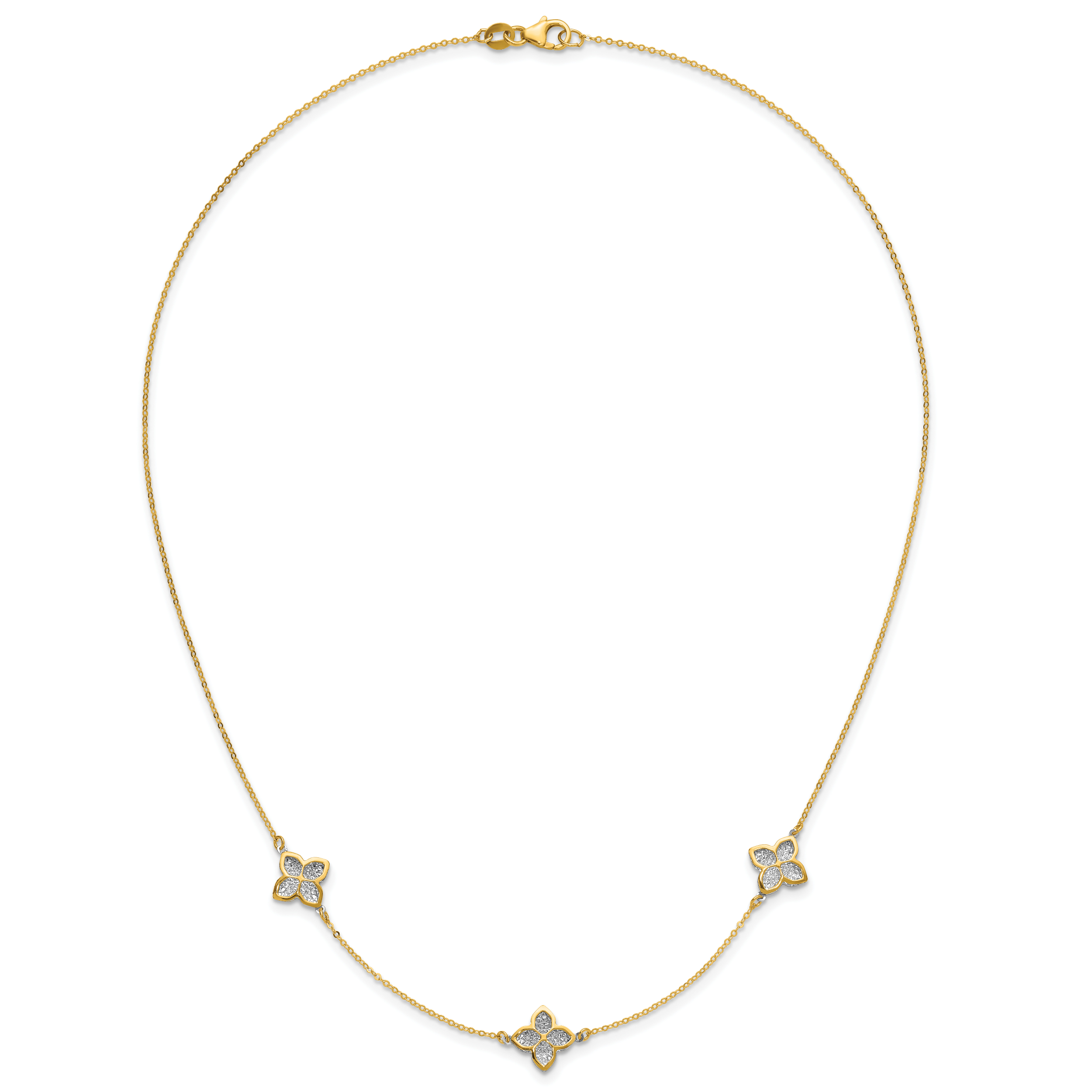 14K Yellow Gold Cable Chain Necklace, 18 in