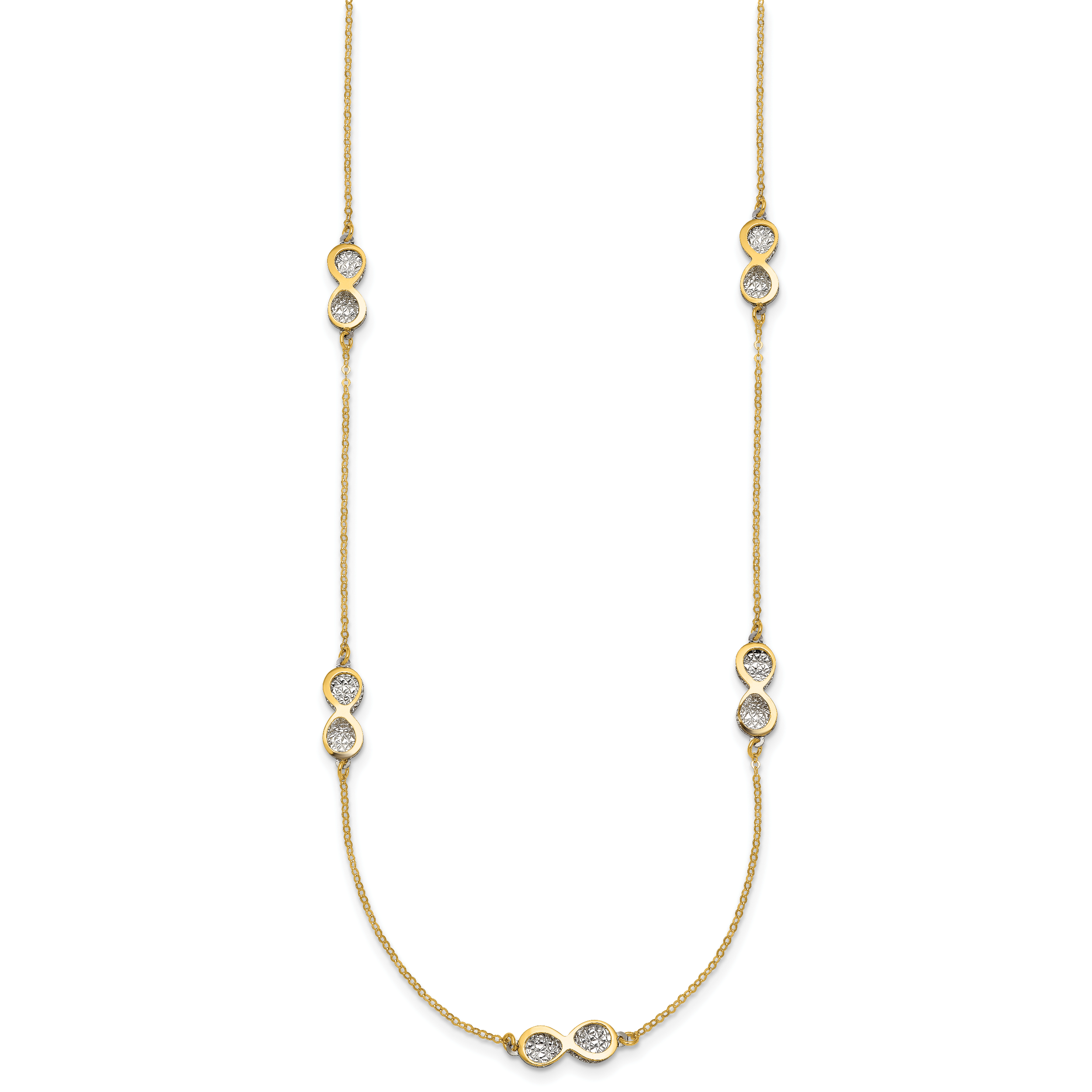 14K Yellow Gold Cable Infinity Cable Chain Necklace, 18 in Secondary image