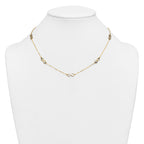 14K Yellow Gold Cable Infinity Cable Chain Necklace, 18 in