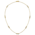 14K Yellow Gold Cable Infinity Cable Chain Necklace, 18 in