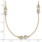 14K Yellow Gold Cable Infinity Cable Chain Necklace, 18 in