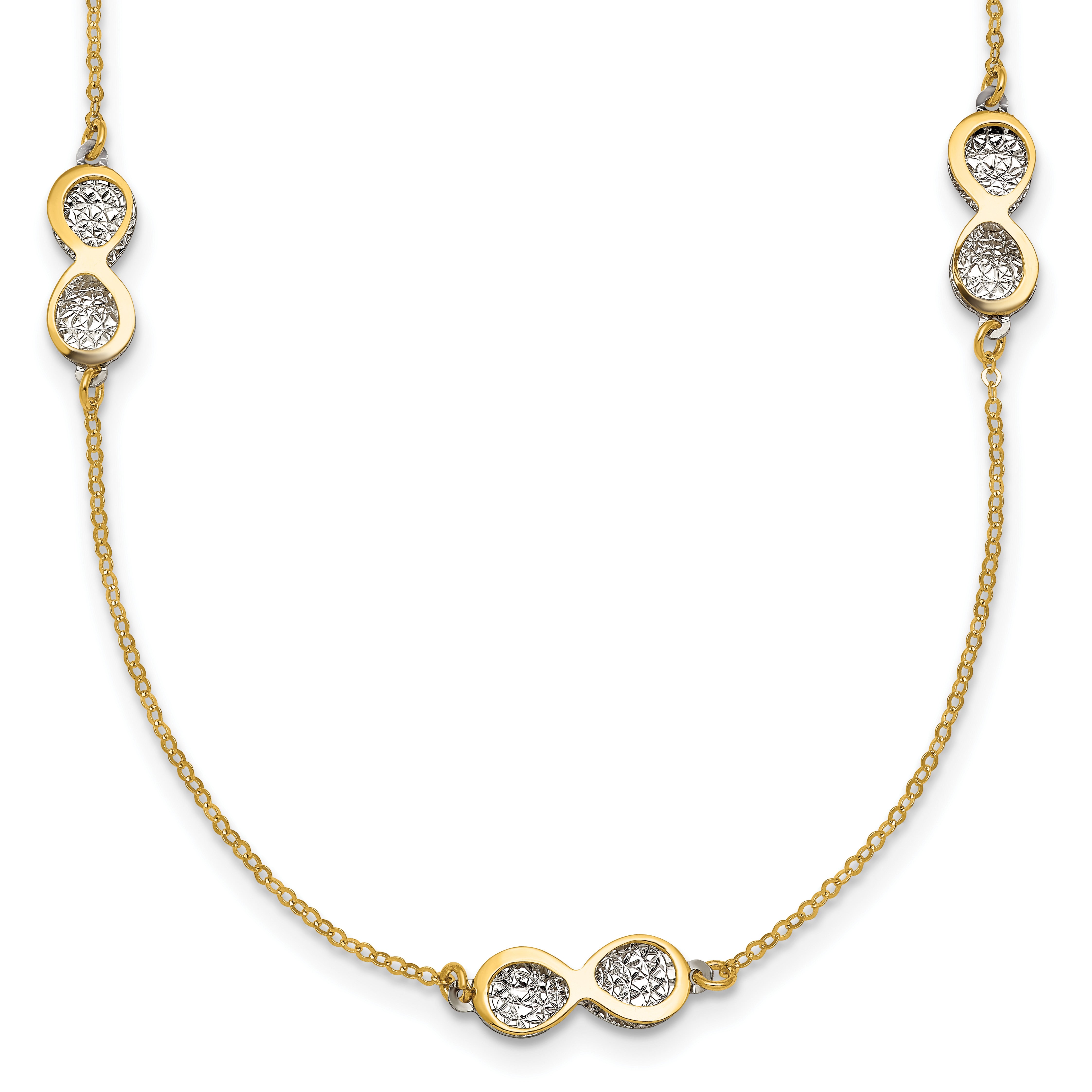 14K Yellow Gold Cable Infinity Cable Chain Necklace, 18 in Main image