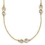 14K Yellow Gold Cable Infinity Cable Chain Necklace, 18 in