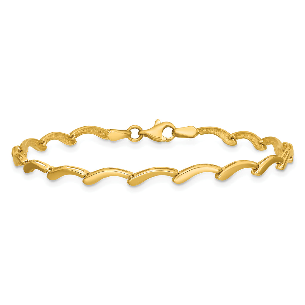 14K Yellow Gold Polished Bracelet, 7 in