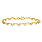 14K Yellow Gold Polished Bracelet, 7 in