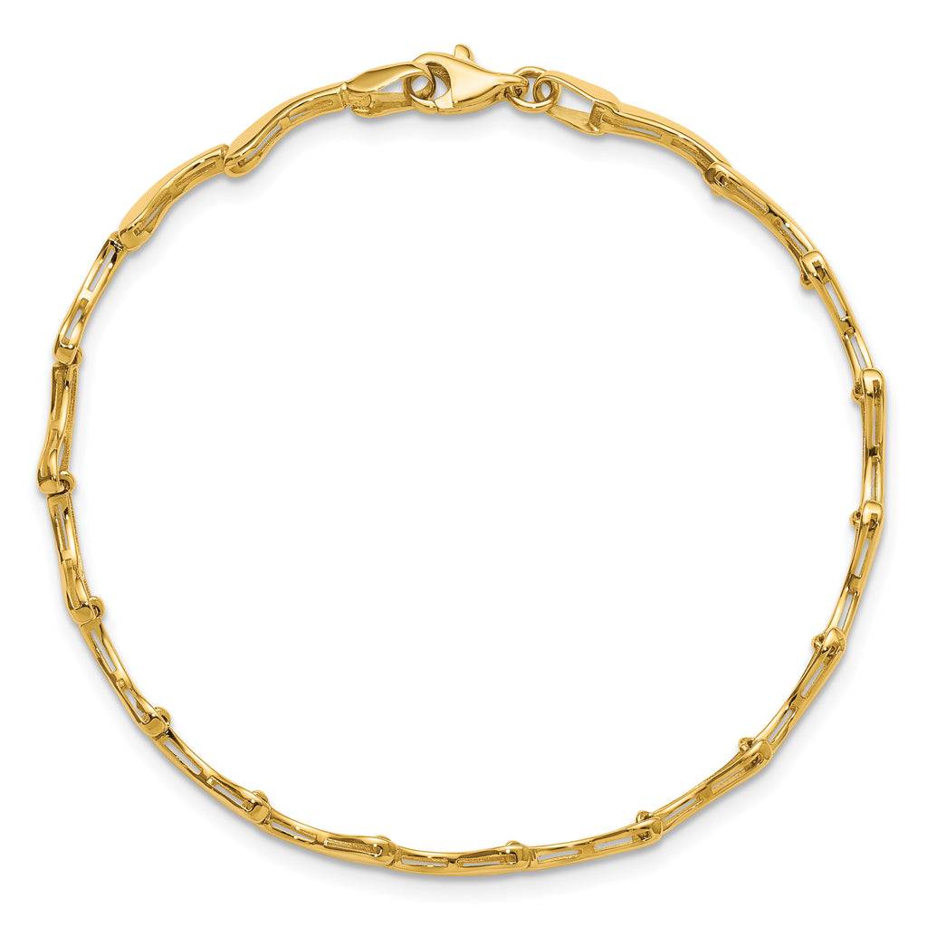 14K Yellow Gold Polished Bracelet, 7 in