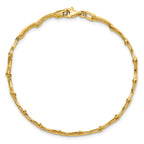 14K Yellow Gold Polished Bracelet, 7 in