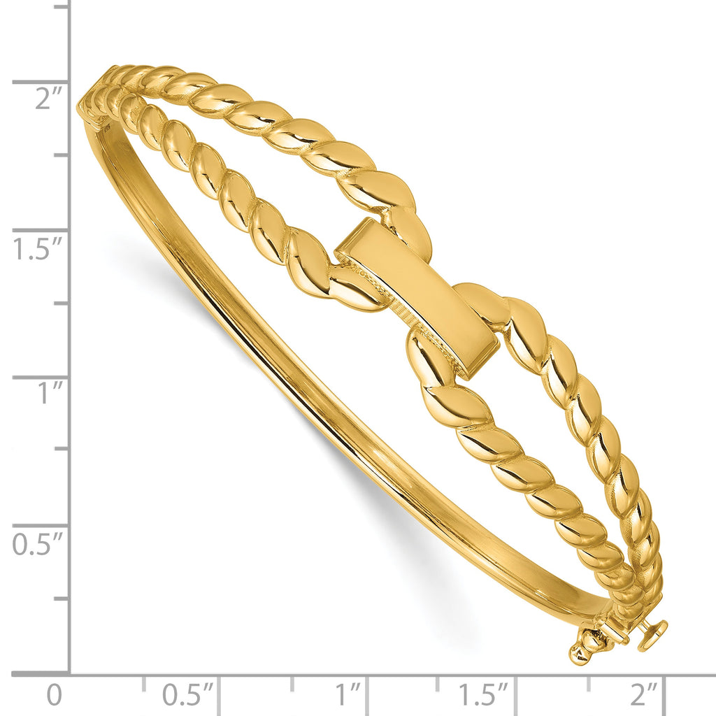 14K Yellow Gold Polished Bangle Bracelet