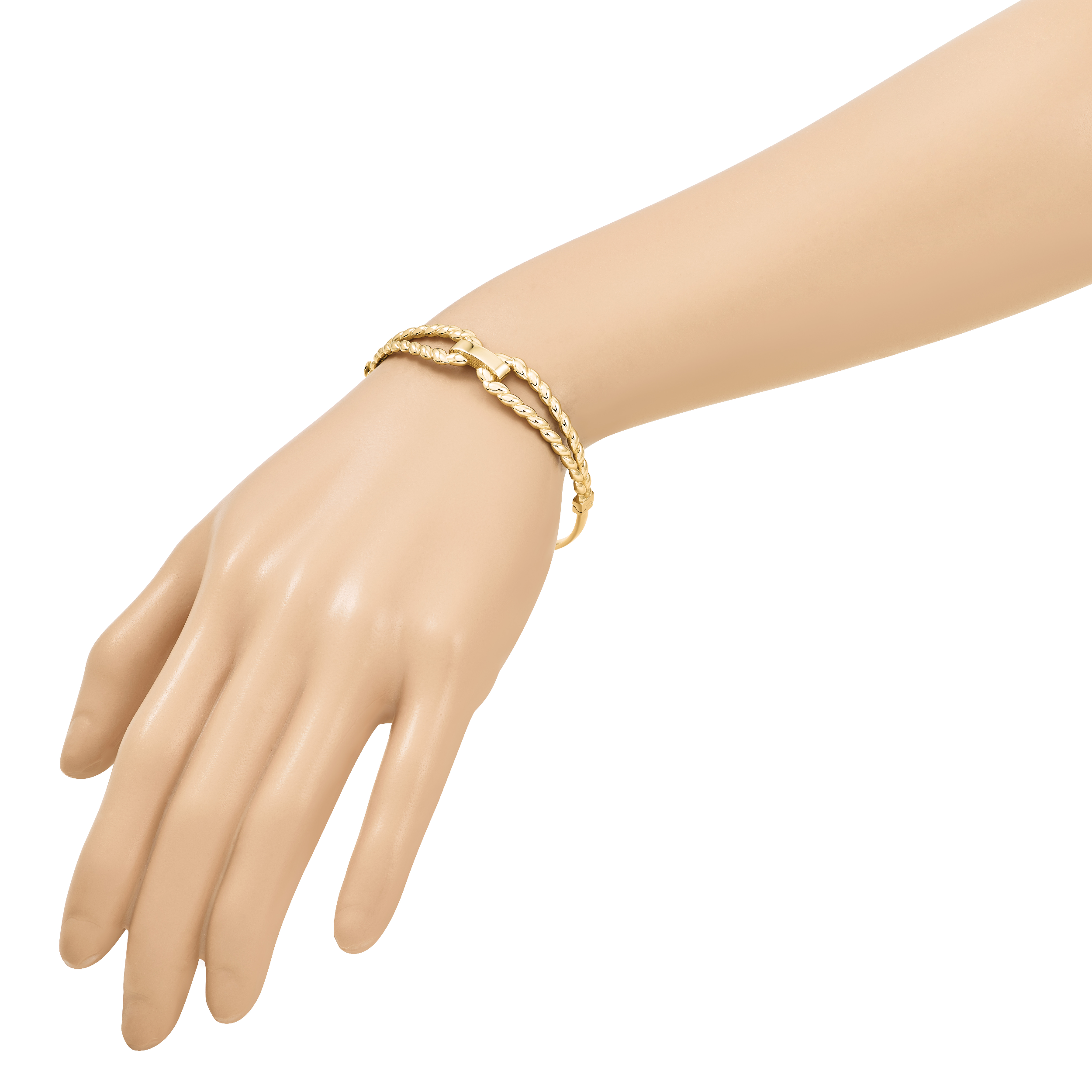 14K Yellow Gold Polished Bangle Bracelet