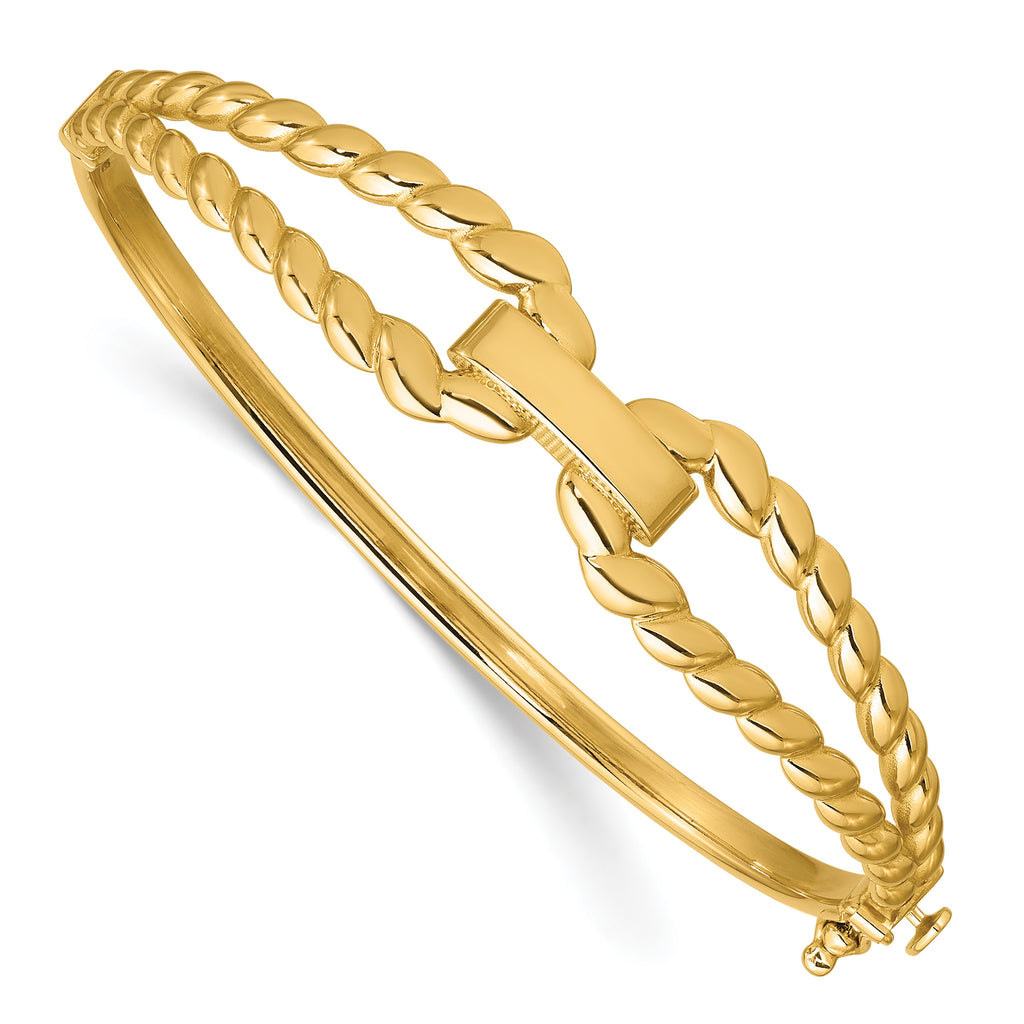 14K Yellow Gold Polished Bangle Bracelet