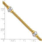 14K Yellow Gold Textured Bracelet, 7.5 in