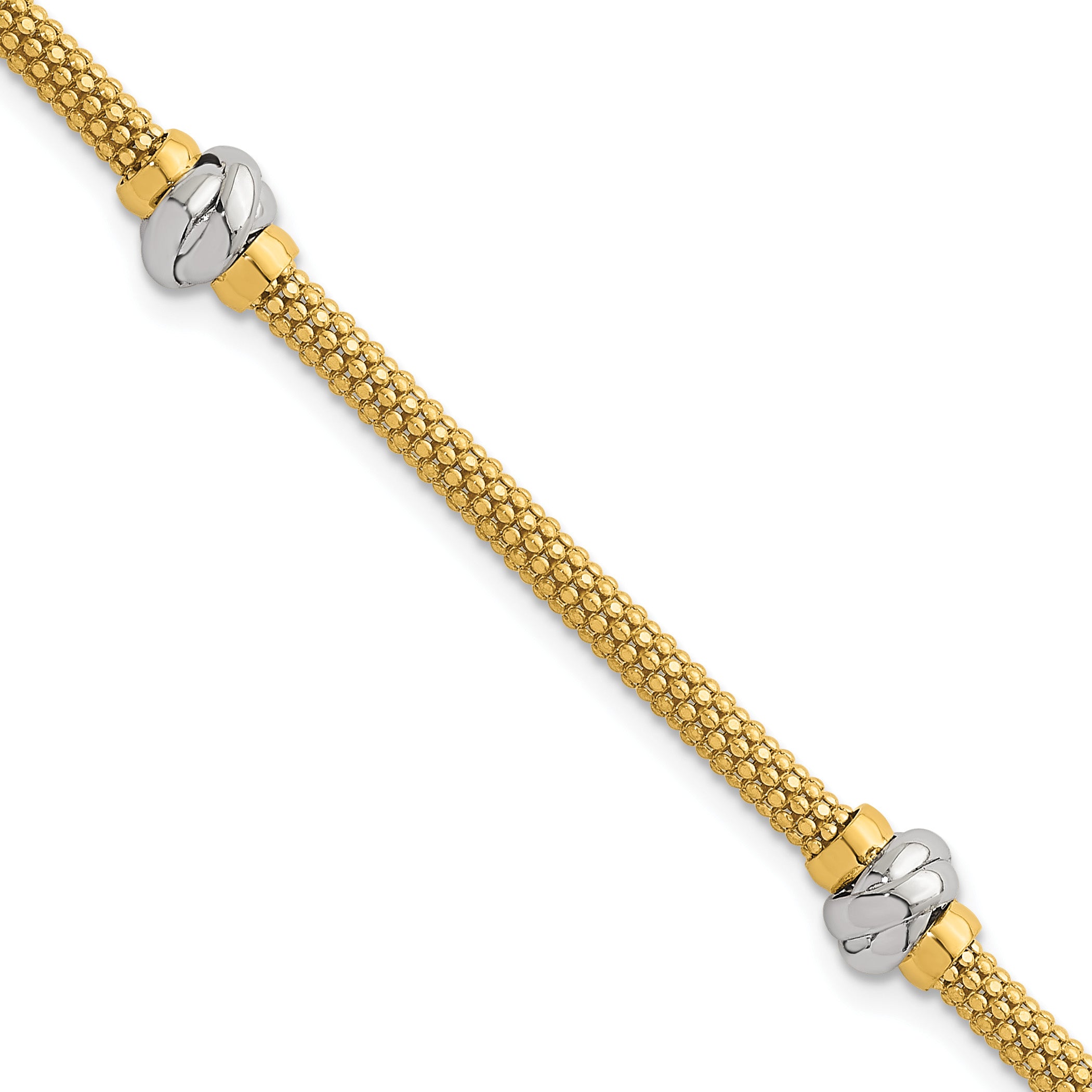 14K Yellow Gold Textured Bracelet, 7.5 in Main image