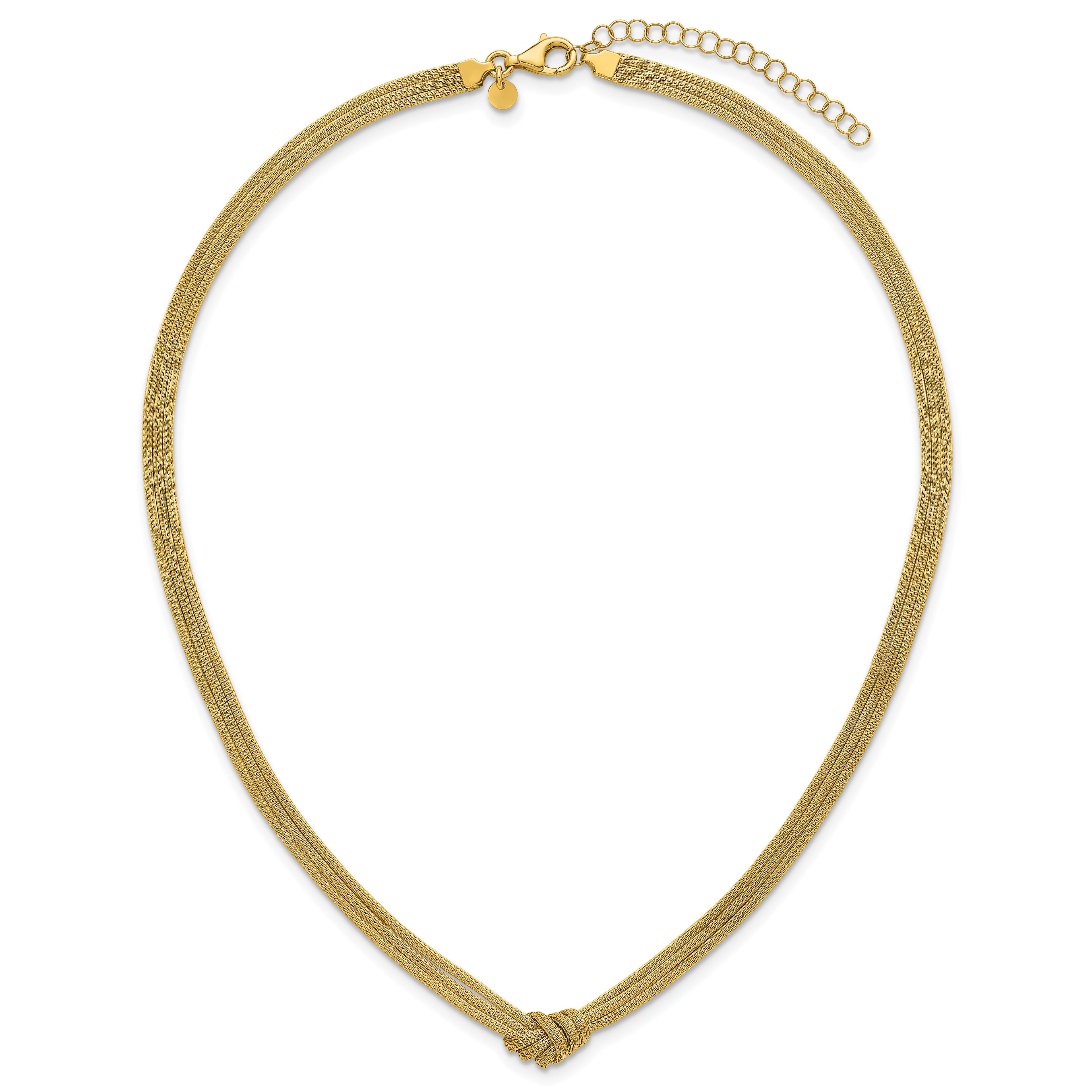 14K Yellow Gold Textured Spiga Spiga Chain Necklace, 18 in