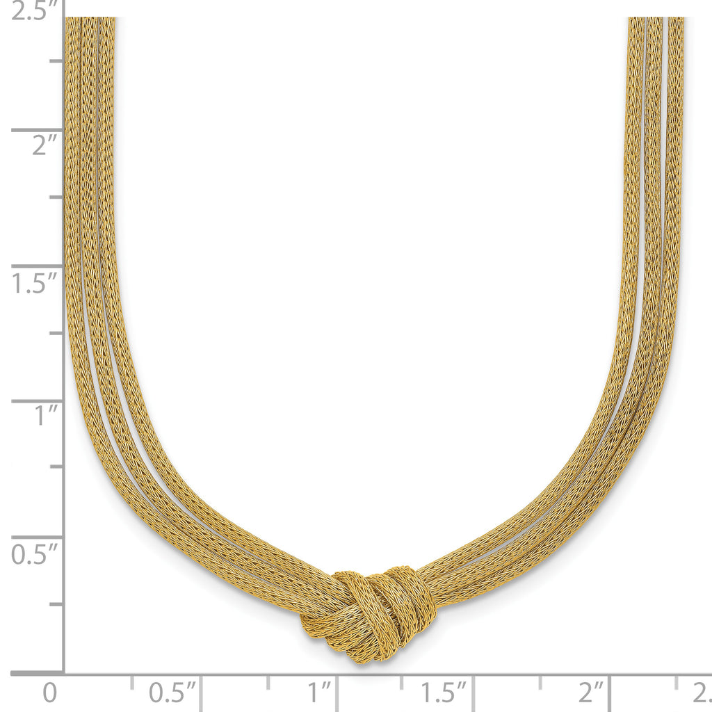 14K Yellow Gold Textured Spiga Spiga Chain Necklace, 18 in