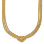 14K Yellow Gold Textured Spiga Spiga Chain Necklace, 18 in