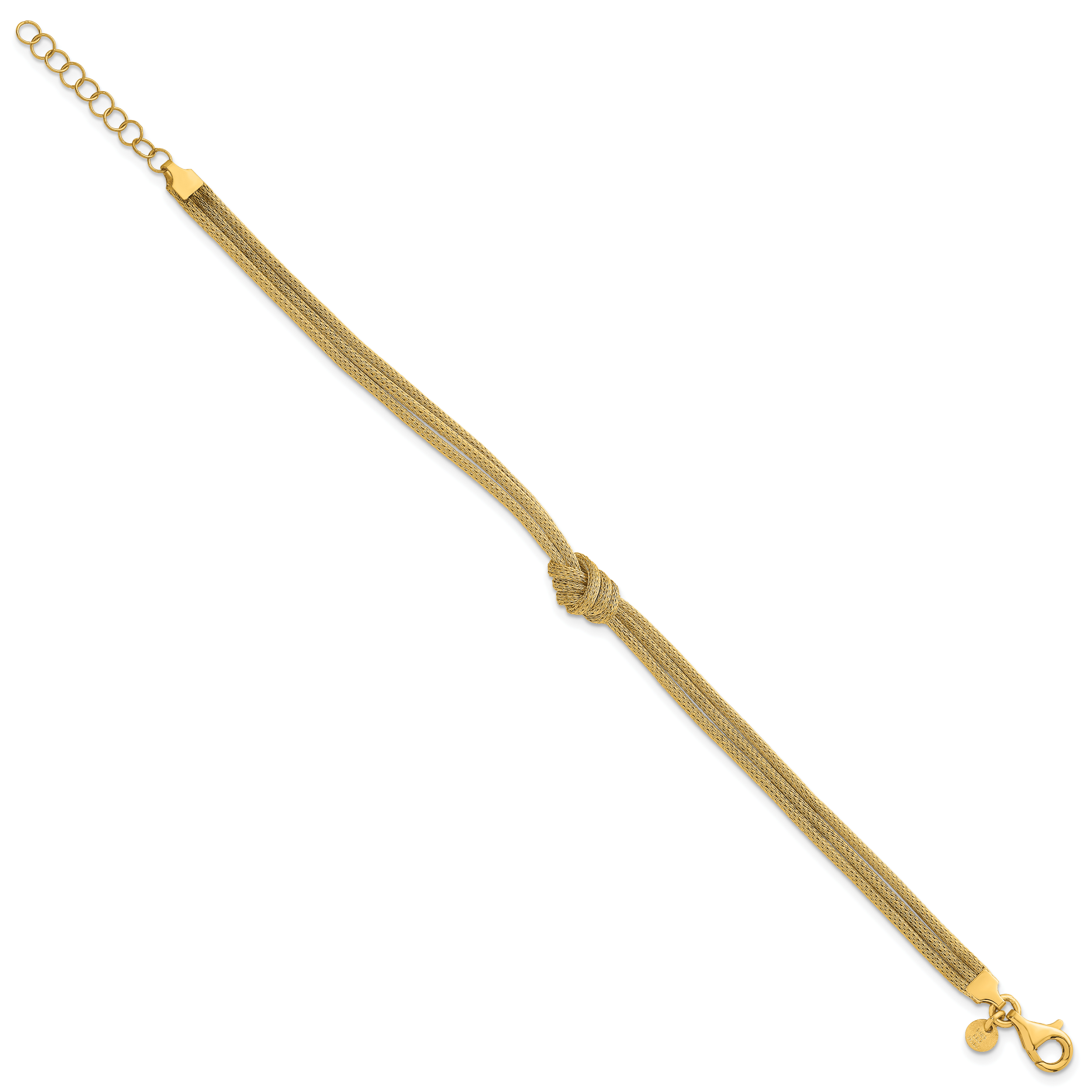 14K Yellow Gold Textured Bracelet, 8 in