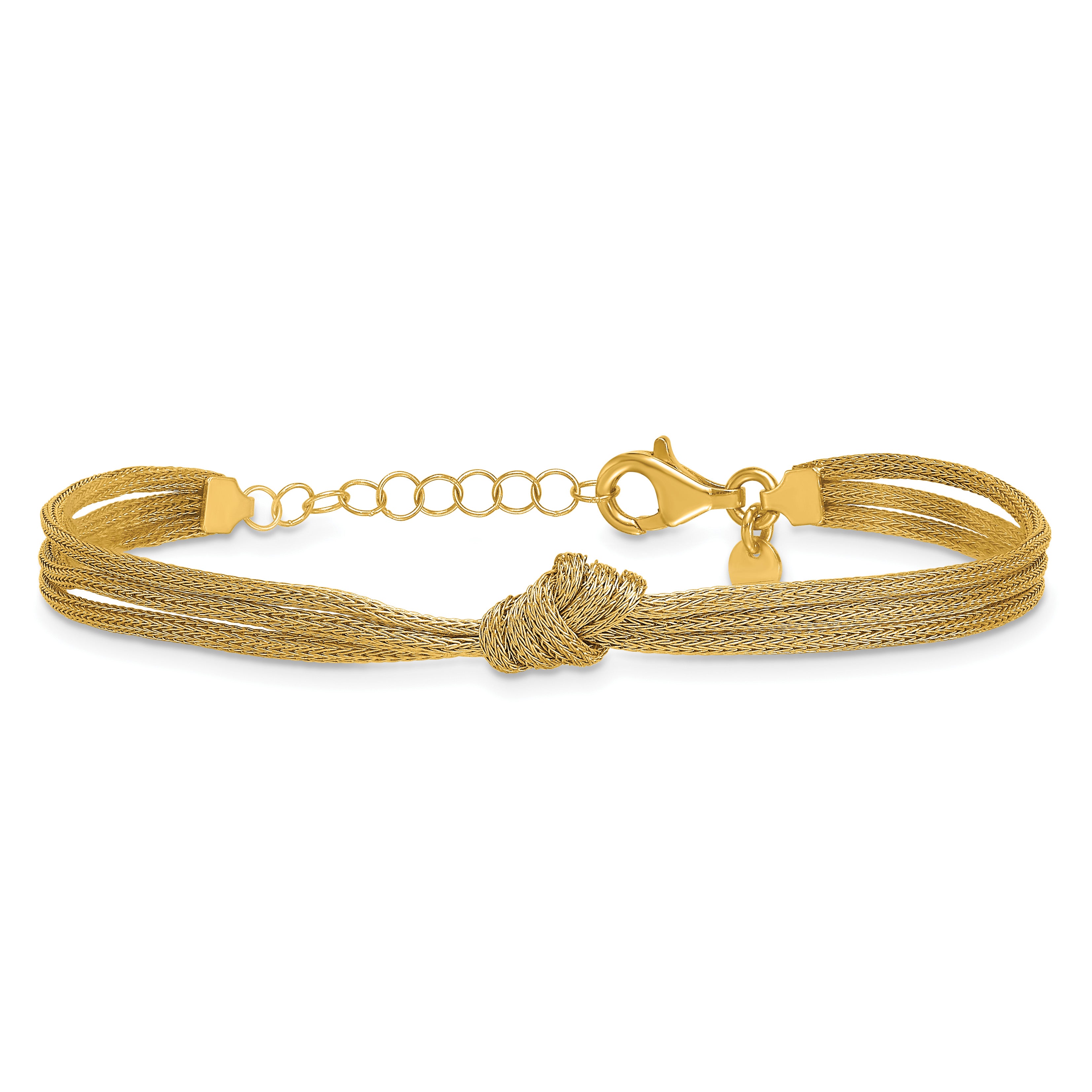 14K Yellow Gold Textured Bracelet, 8 in