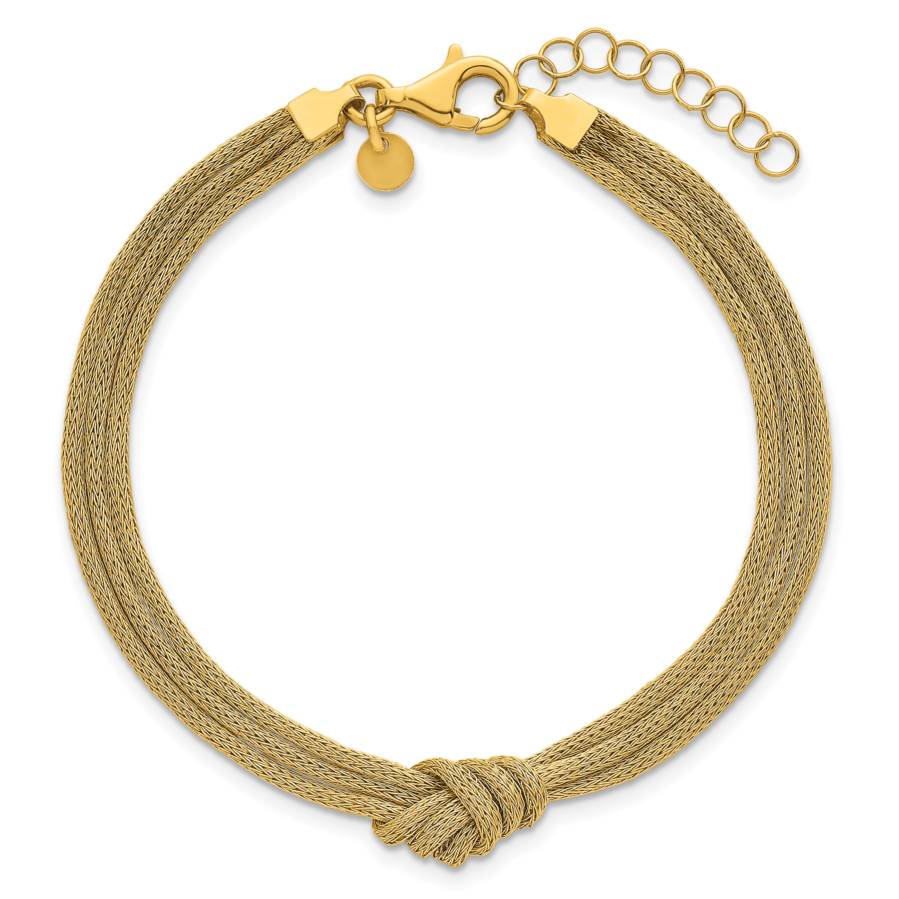 14K Yellow Gold Textured Bracelet, 8 in