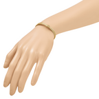 14K Yellow Gold Textured Bracelet, 8 in