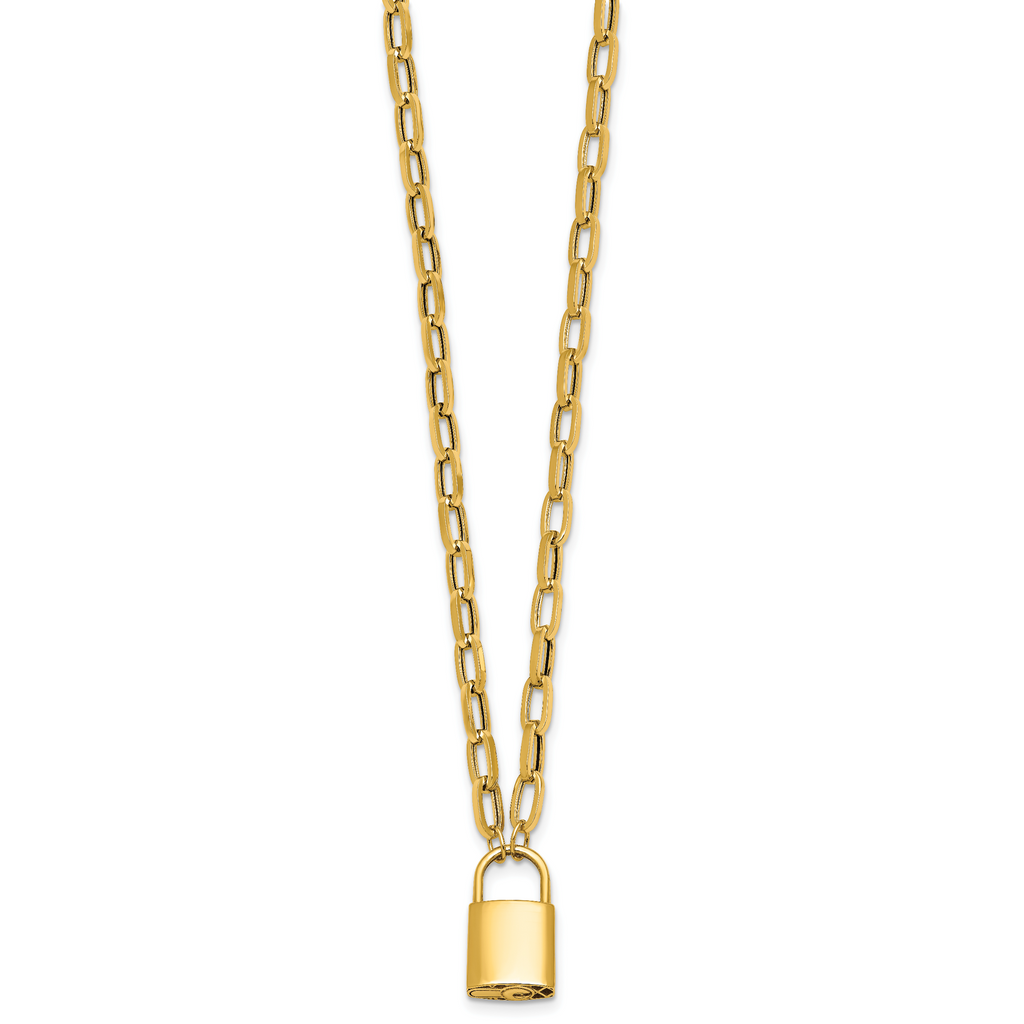 14K Yellow Gold Polished Pendant Necklace