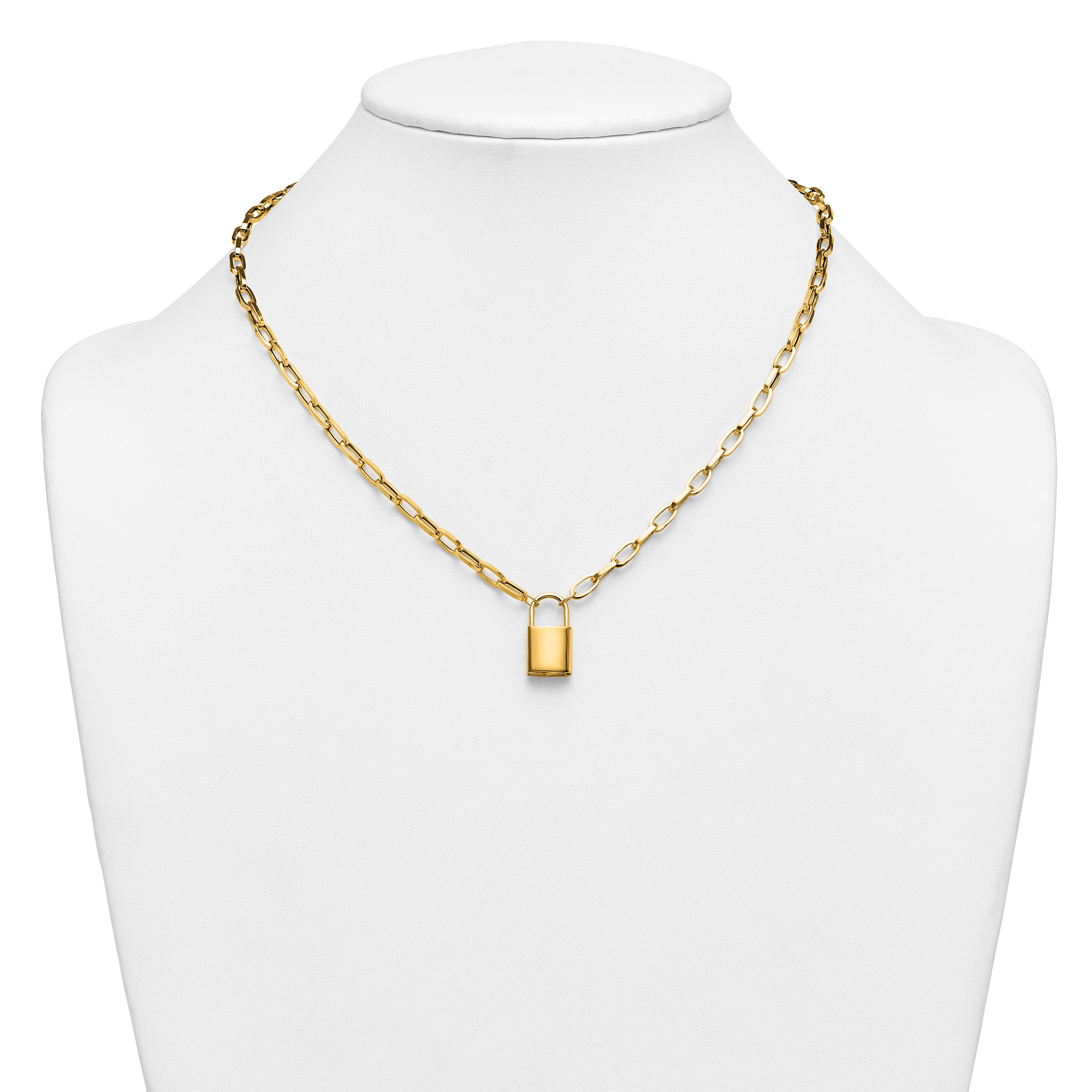 14K Yellow Gold Polished Pendant Necklace