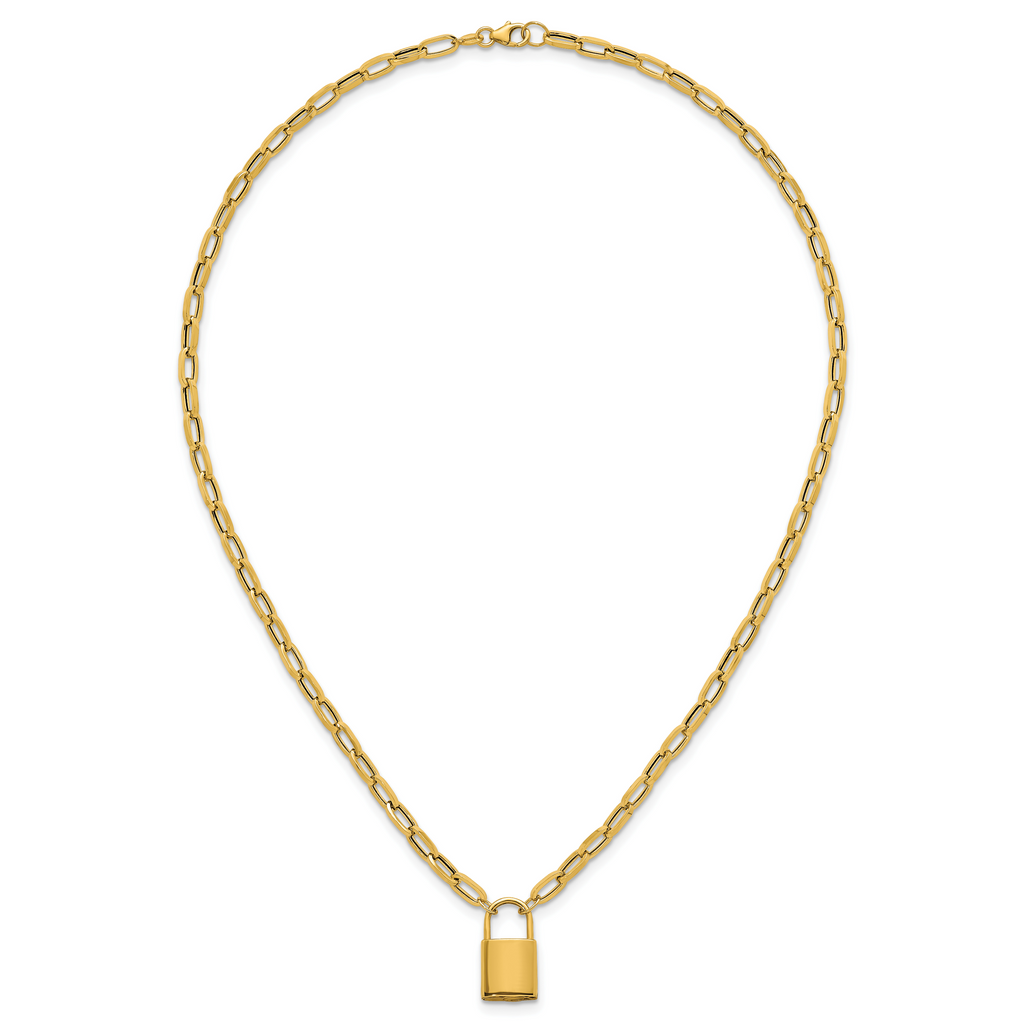 14K Yellow Gold Polished Pendant Necklace