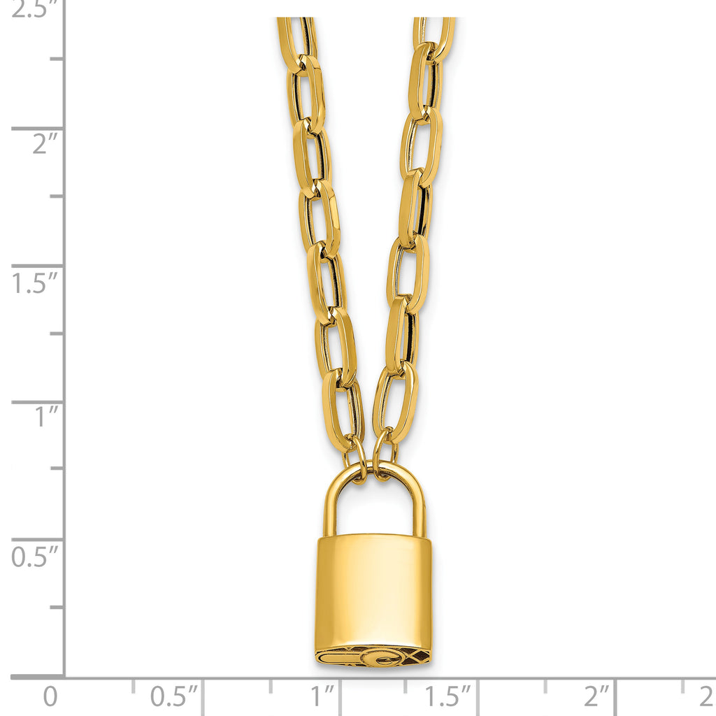 14K Yellow Gold Polished Pendant Necklace