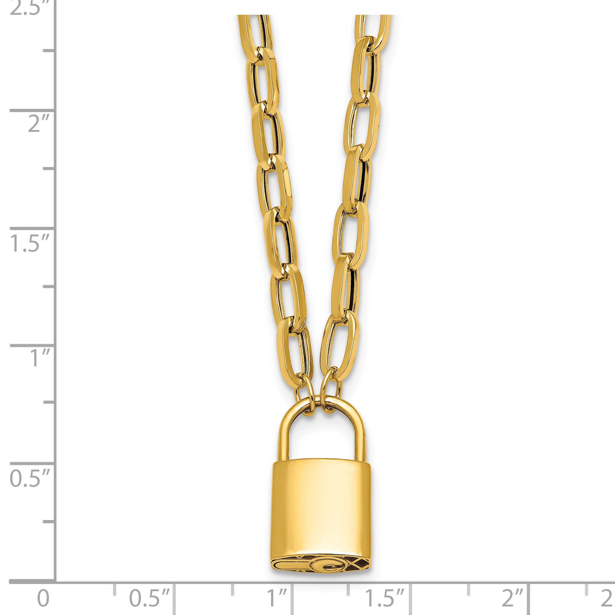 14K Yellow Gold Polished Pendant Necklace