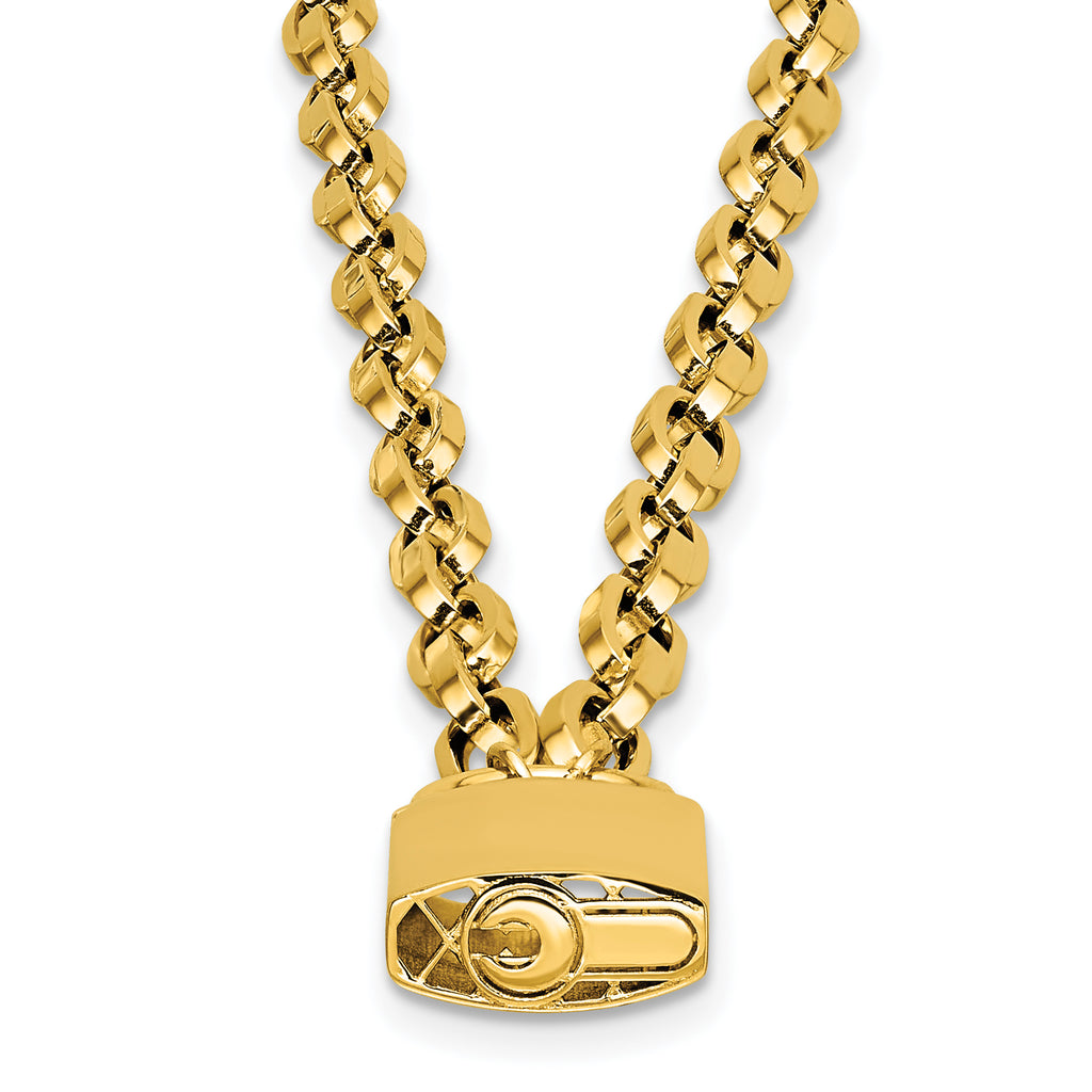 14K Yellow Gold Polished Pendant Necklace