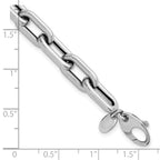 14K White Gold Polished Link Bracelet, 7.5 in
