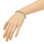14K White Gold Polished Link Bracelet, 7.5 in
