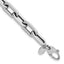 14K White Gold Polished Link Bracelet, 7.5 in