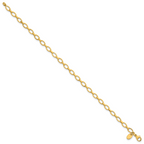14K Yellow Gold Polished Link Bracelet, 7.5 in