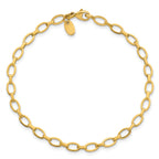 14K Yellow Gold Polished Link Bracelet, 7.5 in