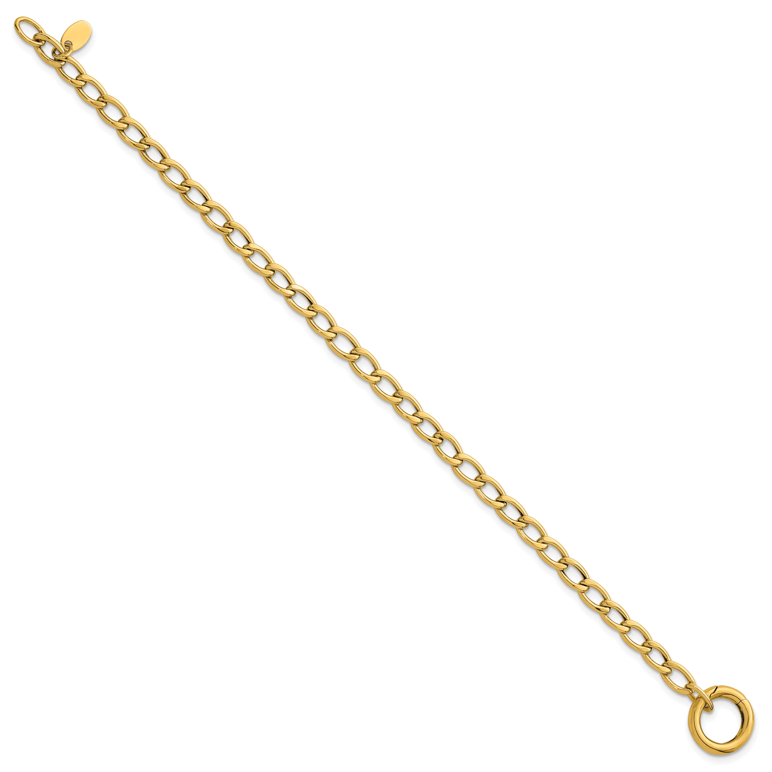 14K Yellow Gold Polished Link Bracelet, 7.5 in Secondary image