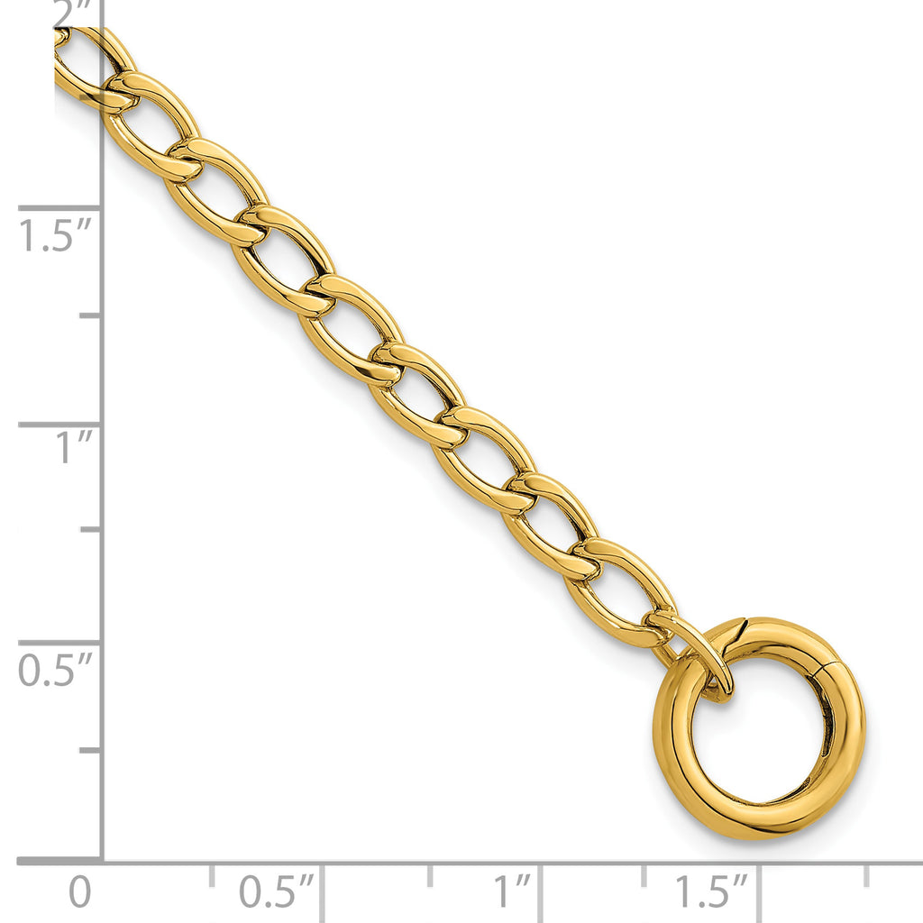 14K Yellow Gold Polished Link Bracelet, 7.5 in