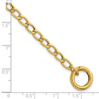 14K Yellow Gold Polished Link Bracelet, 7.5 in
