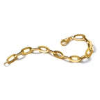 14K Yellow Gold Polished Link Bracelet, 7.5 in
