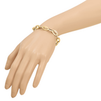 14K Yellow Gold Polished Link Bracelet, 7.5 in