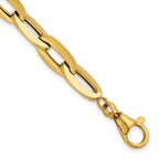 14K Yellow Gold Polished Link Bracelet, 7.5 in
