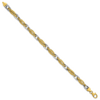 14K Two-Tone Gold Two-Tone Bracelet, 7 in