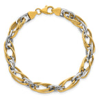 14K Two-Tone Gold Two-Tone Bracelet, 7 in
