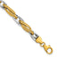 14K Two-Tone Gold Two-Tone Bracelet, 7 in