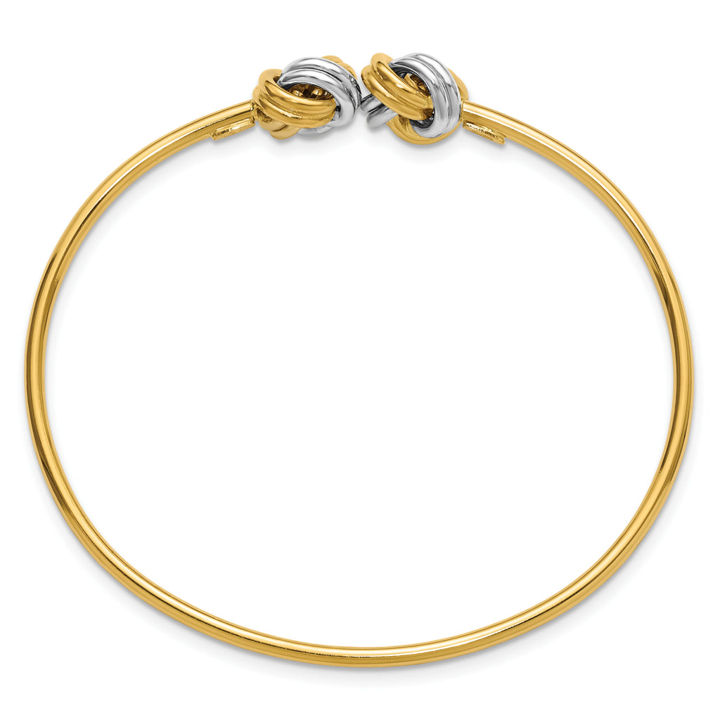 14K Yellow Gold Love Knot Cuff Bracelet