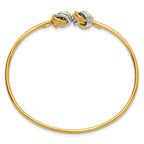 14K Yellow Gold Love Knot Cuff Bracelet