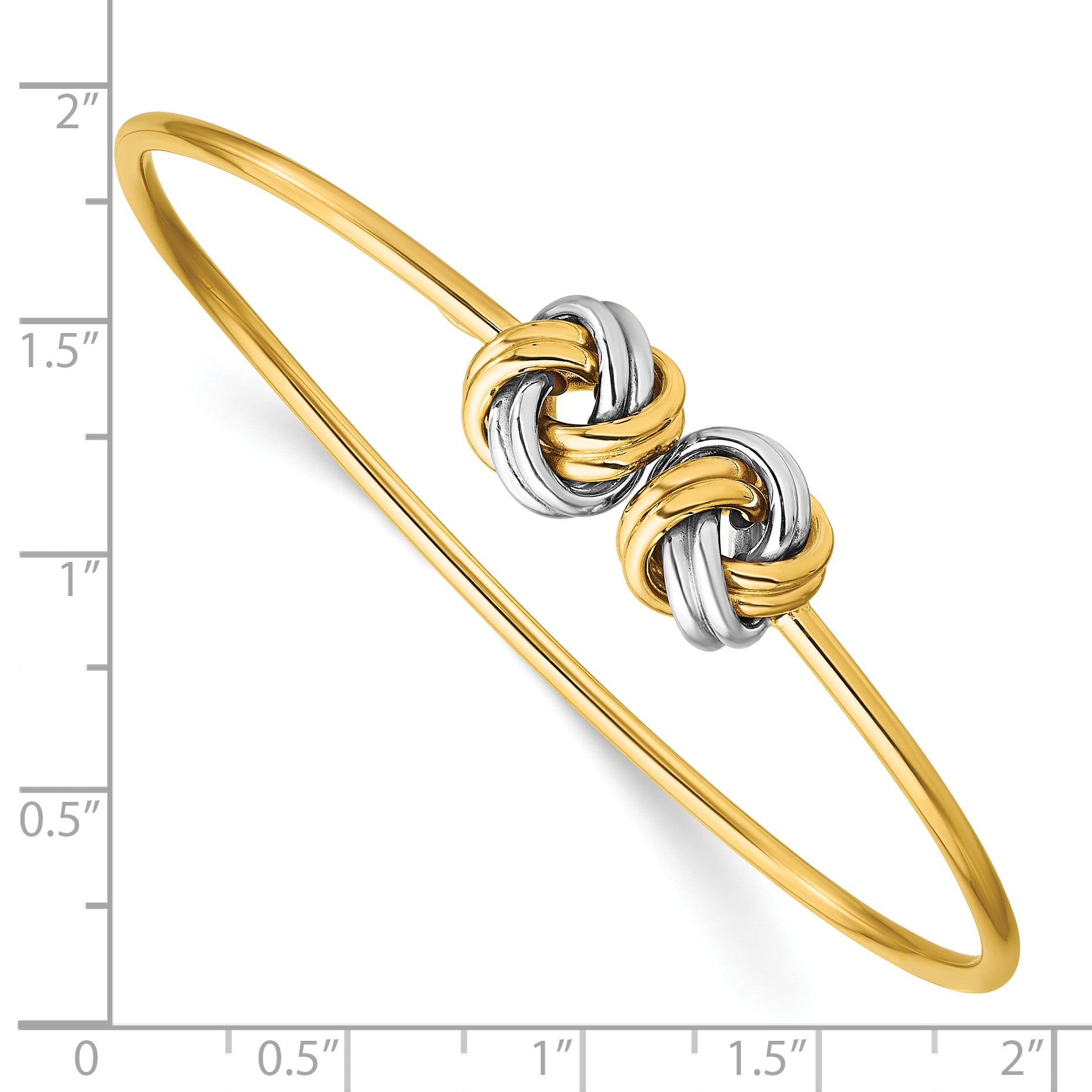 14K Yellow Gold Love Knot Cuff Bracelet