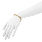 14K Yellow Gold Polished Link Bracelet, 7.5 in